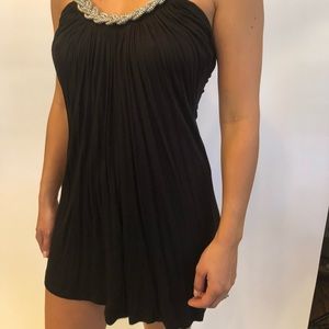 Black Dress with Chain Halter
